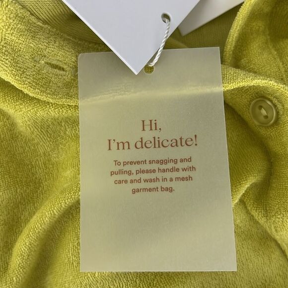 NWT Andie Swim The Palma Terry Button- Up Romper in Honeysuckle Size M - Picture 5 of 8